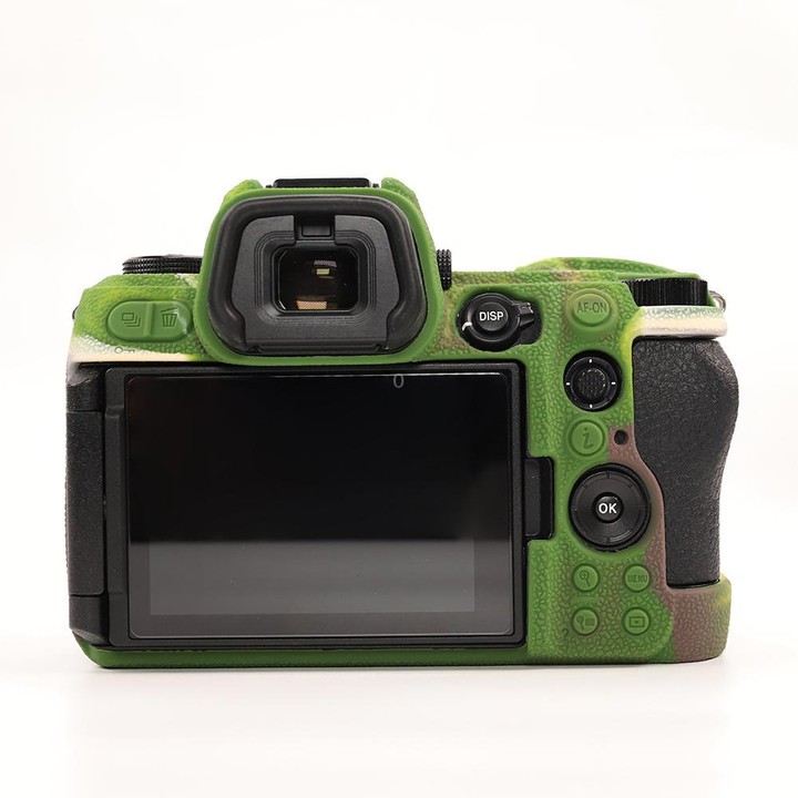 For Nikon Z6III Litchi Texture Soft Silicone Protective Case(Camouflage)