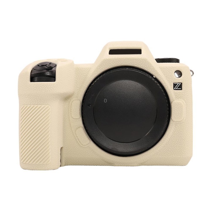 For Nikon Z6III Litchi Texture Soft Silicone Protective Case(White)