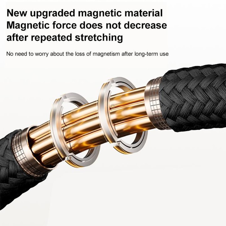 MOMAX DC85D Mag.Link 100W Type-C to Type-C 2 in 1 Magnetic Braided Data Cable, Length:1.5m(Black)