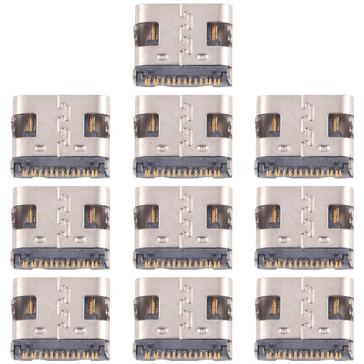 10pcs Original 12 Pin Charging Port Connector, Model:Dual-row Contact Pins