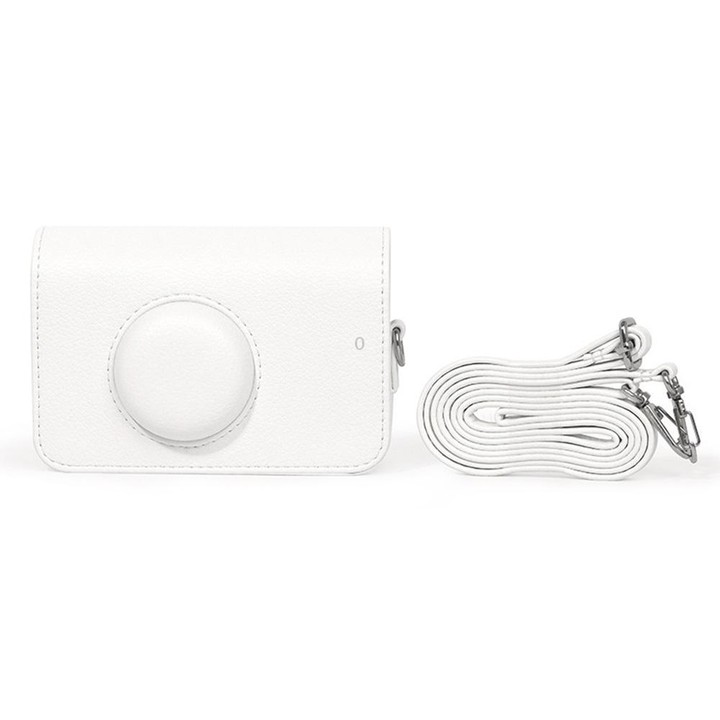 For Kodak EKTAR H35 / F501 / F9 Full Body Leather Camera Case Bag with Strap(White)