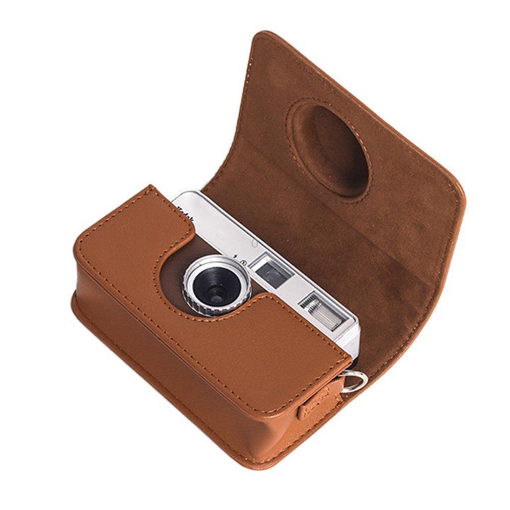For Kodak EKTAR H35 / F501 / F9 Full Body Leather Camera Case Bag with Strap(White)