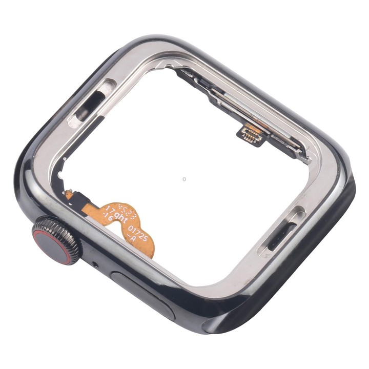 For Apple Watch Series 5 40mm LTE Graphite Steel Middle Frame Bezel Plate with Crown Spin Axis Flex Cable