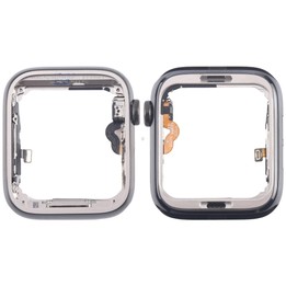 For Apple Watch Series 4 44mm LTE Graphite Steel Middle Frame Bezel Plate with Crown Spin Axis Flex Cable