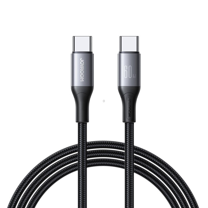 JOYROOM S-A28 Flash Series 480Mbps Fast Charging Data Cable, Type-C to Type-C Cable, Length: 1m(Black)
