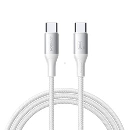 JOYROOM S-A28 Flash Series 480Mbps Fast Charging Data Cable, Type-C to Type-C Cable, Length: 1m(White)