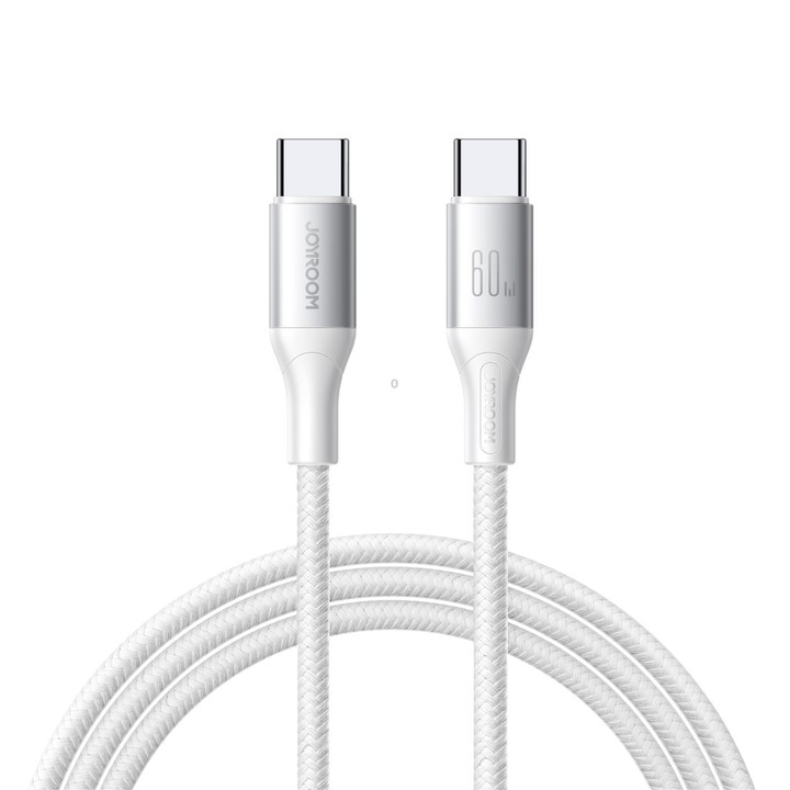 JOYROOM S-A28 Flash Series 480Mbps Fast Charging Data Cable, Type-C to Type-C Cable, Length: 1m(White)