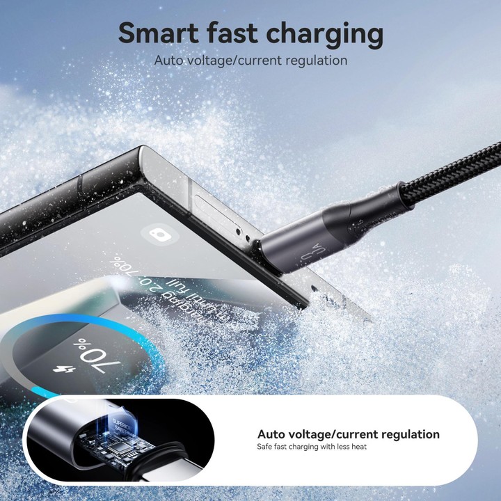 JOYROOM S-A28 Flash Series 480Mbps Fast Charging Data Cable, USB to Type-C Cable, Length: 1m(Black)