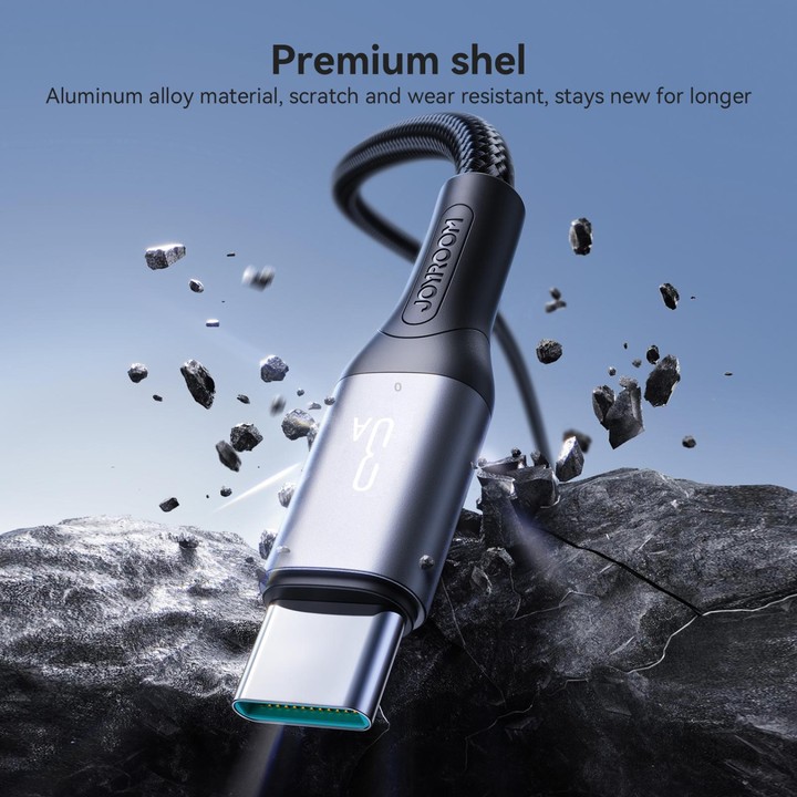 JOYROOM S-A28 Flash Series 480Mbps Fast Charging Data Cable, USB to Type-C Cable, Length: 1m(Black)