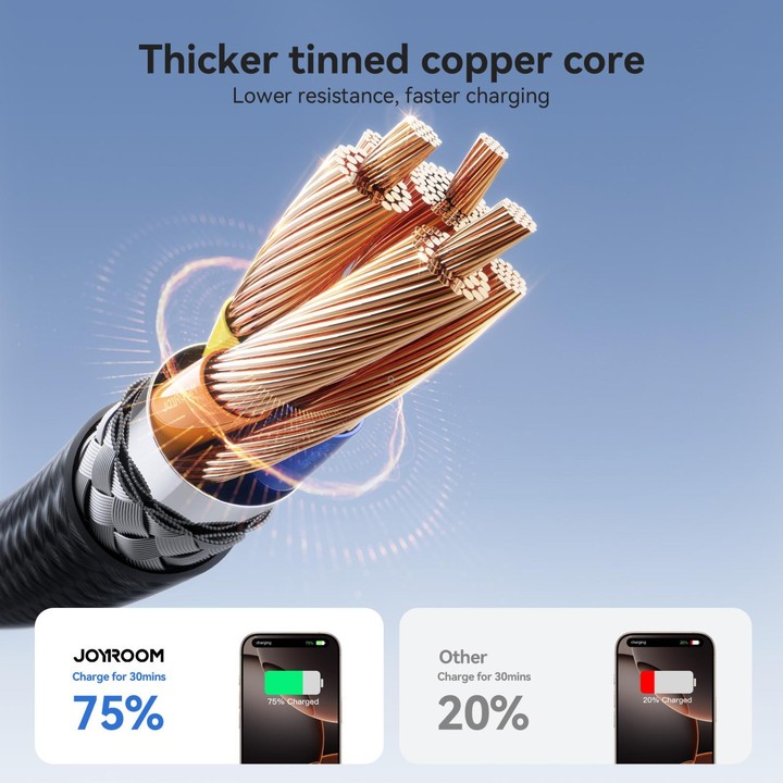 JOYROOM S-A28 Flash Series 60W 480Mbps Fast Charging Data Cable, Type-C to Type-C Cable, Length: 2m(Black)