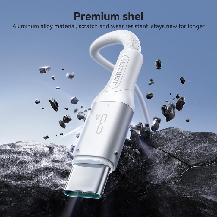 JOYROOM S-A28 Flash Series 60W 480Mbps Fast Charging Data Cable, USB to Type-C Cable, Length: 2m(White)