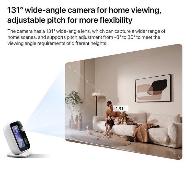 Original Xiaomi Smart Camera Video Call Edition Support One-click Call / AI Intelligent Detection, US Plug(White)