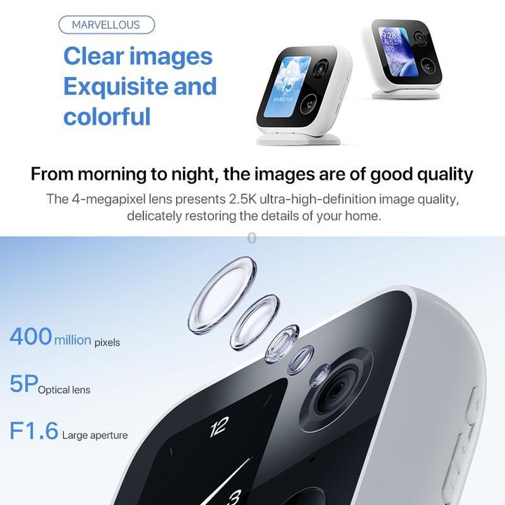 Original Xiaomi Smart Camera Video Call Edition Support One-click Call / AI Intelligent Detection, US Plug(White)