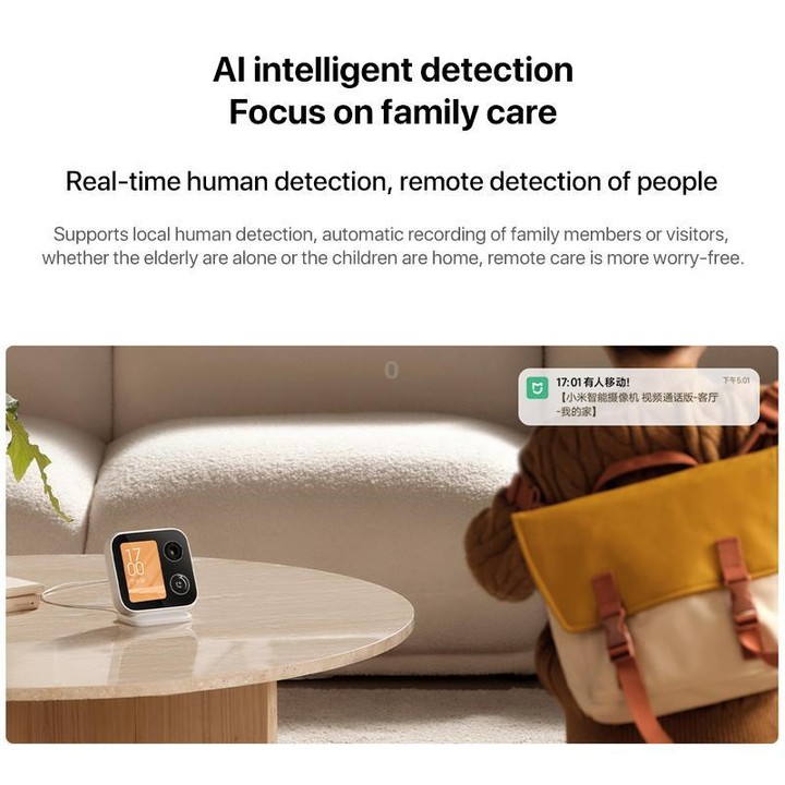 Original Xiaomi Smart Camera Video Call Edition Support One-click Call / AI Intelligent Detection, US Plug(White)