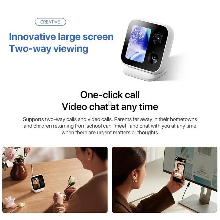 Original Xiaomi Smart Camera Video Call Edition Support One-click Call / AI Intelligent Detection, US Plug(White)
