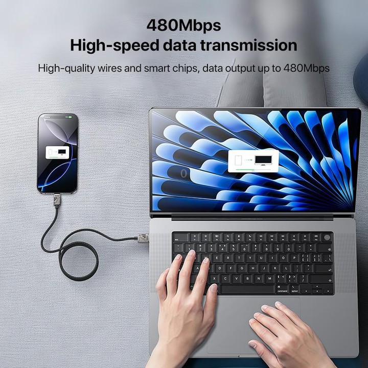 Yesido CA135C 18W 3A USB to USB-C / Type-C Zinc Alloy Data Cable, Length:1.2m(Black)