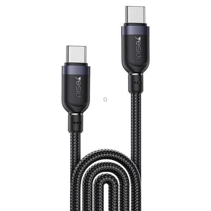 Yesido CA194 60W 3A USB-C / Type-C to Type-C Charging Data Cable, Length:3m(Black)