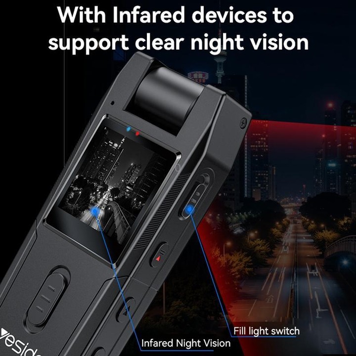 Yesido KM25 1.3 inch 1080P Ultra-clear Night Vision Video Recorder(Black)