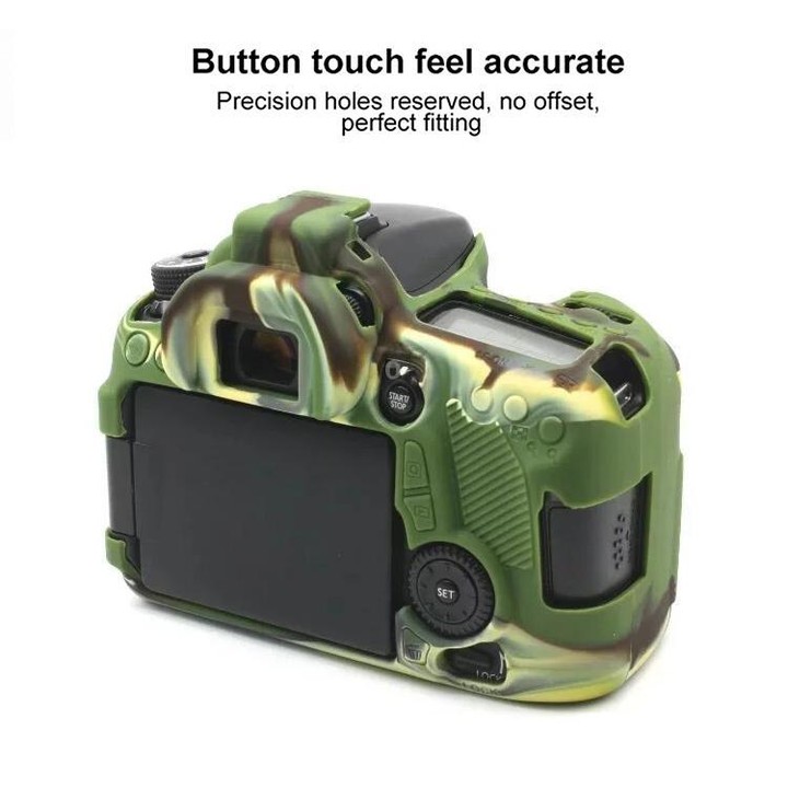 For Canon EOS 70D Soft Silicone Protective Case(Yellow)