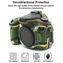 For Canon EOS 70D Soft Silicone Protective Case(Yellow)