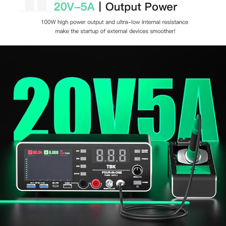 TBK-219 20V / 5A All-purpose Integrated Workstation Power Supply with C210 Soldering Iron, Plug:US Plug