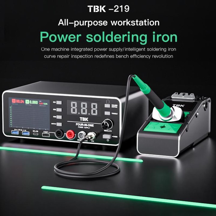 TBK-219 20V / 5A All-purpose Integrated Workstation Power Supply with C210 Soldering Iron, Plug:AU Plug