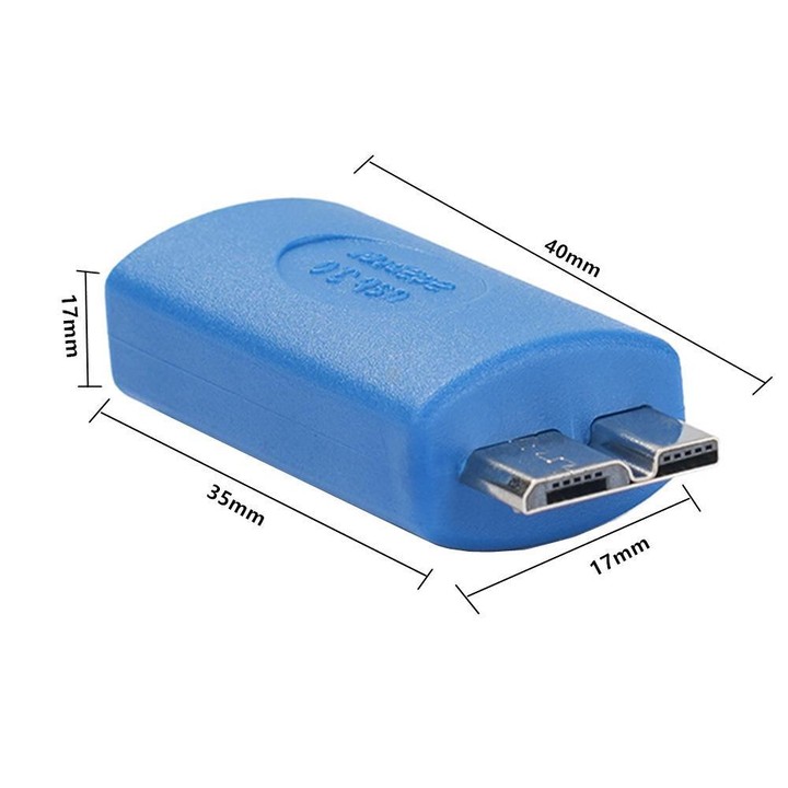 USB3.0 Mobile Hard Drive Computer Adapter, Model:Type-C Female to Micro USB Male(Blue)