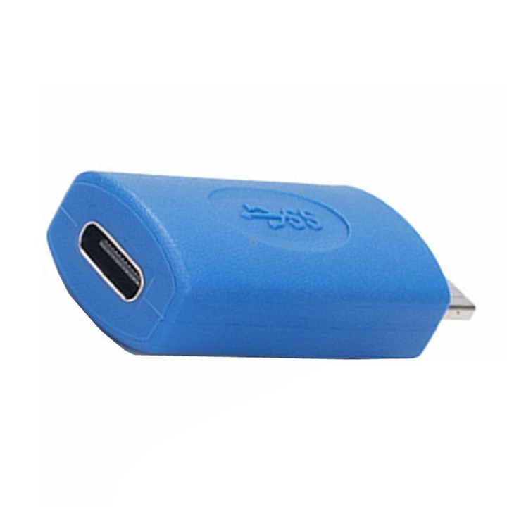 USB3.0 Mobile Hard Drive Computer Adapter, Model:Type-C Female to Micro USB Male(Blue)