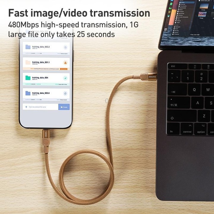 Momax Mag.Link Magnetic 60W USB-C / Type-C to USB-C / Type-C Data Cable, Length:1m(Black)