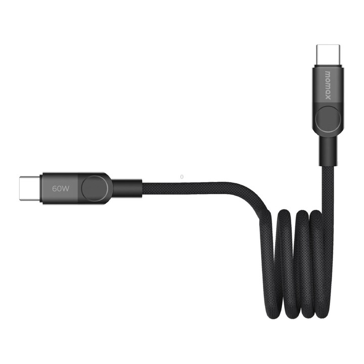 Momax Mag.Link Magnetic 60W USB-C / Type-C to USB-C / Type-C Data Cable, Length:1m(Black)