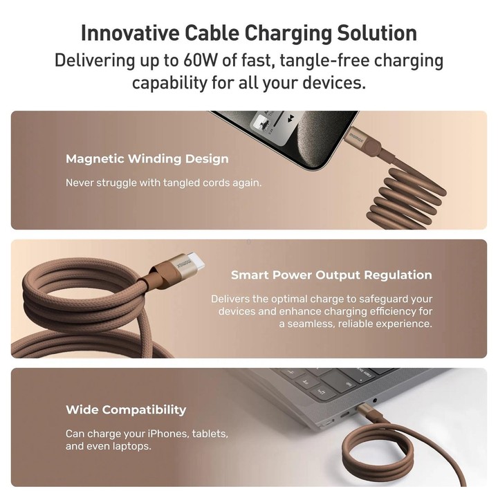 Momax Mag.Link Magnetic 60W USB-C / Type-C to USB-C / Type-C Data Cable, Length:1m(Black)