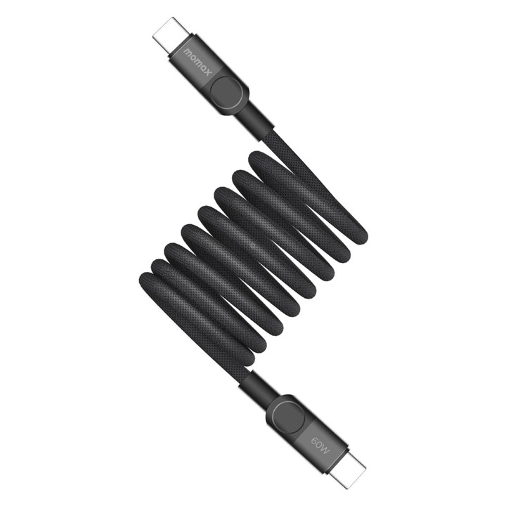 Momax Mag.Link Magnetic 60W USB-C / Type-C to USB-C / Type-C Data Cable, Length:2m(Black)