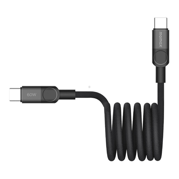 Momax Mag.Link Magnetic 60W USB-C / Type-C to USB-C / Type-C Data Cable, Length:2m(Black)