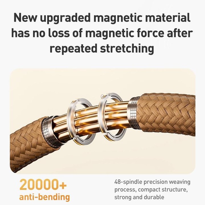 Momax Mag.Link Magnetic 60W USB-C / Type-C to USB-C / Type-C Data Cable, Length:2m(Gold)