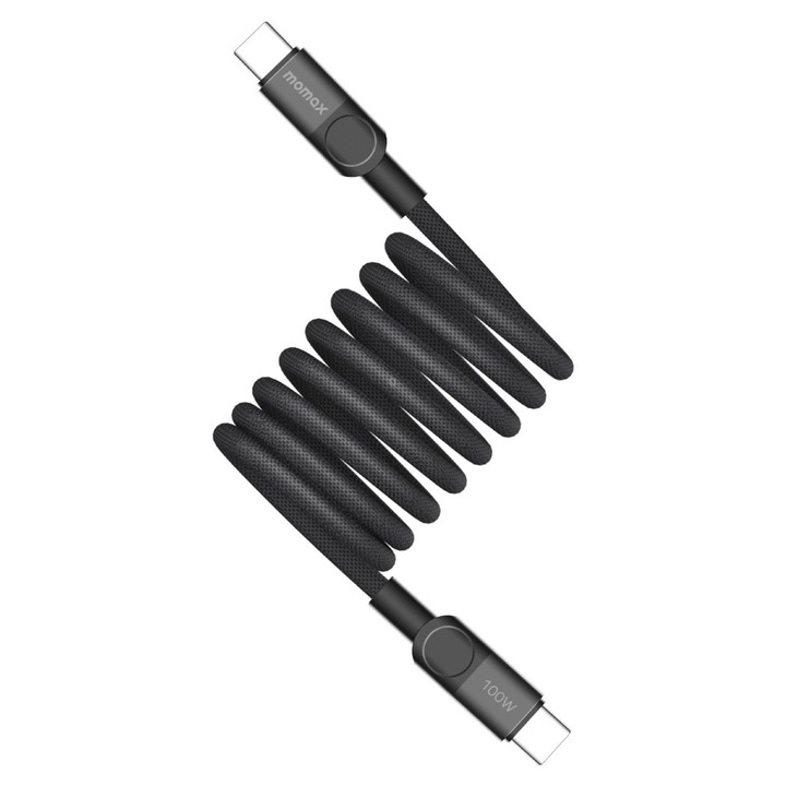 Momax Mag.Link Magnetic 100W USB-C / Type-C to USB-C / Type-C Data Cable, Length:2m(Black)