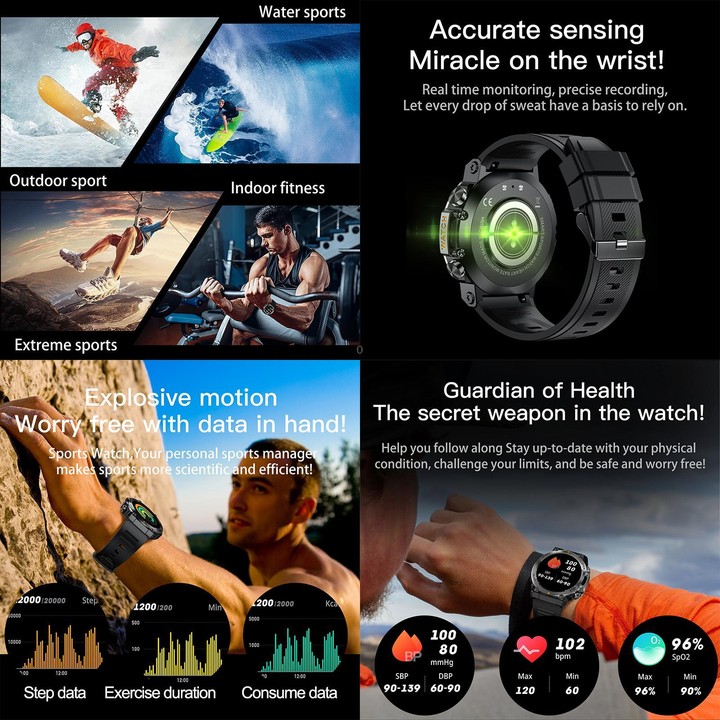 AK61 BT Call Smart Watch, Support Blood Pressure / Heart Rate / Sports Health Monitoring Fitness Tracker(Black Silicone)