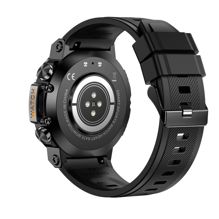 AK61 BT Call Smart Watch, Support Blood Pressure / Heart Rate / Sports Health Monitoring Fitness Tracker(Black Silicone)