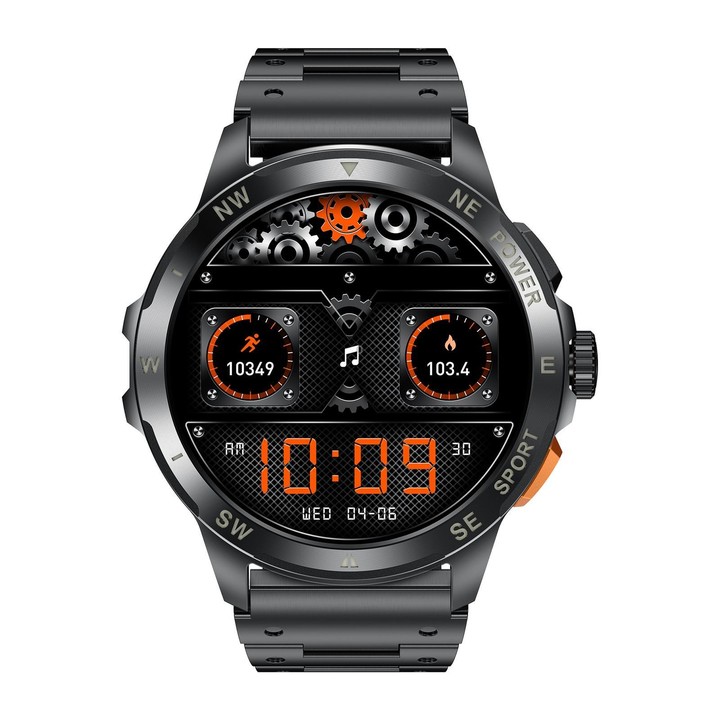 AK77 BT Call Smart Watch, Support Blood Oxygen / Blood Pressure / Heart Rate / Sports Health Monitoring Fitness Tracker(Black St