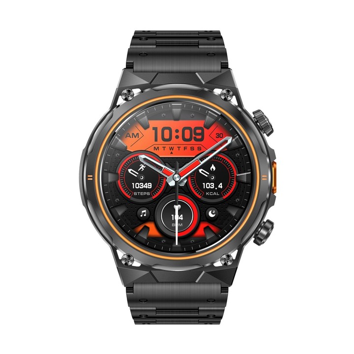 AK81 BT Call Smart Watch, Support Blood Pressure / Heart Rate / Sports Health Monitoring Fitness Tracker(Black Steel)