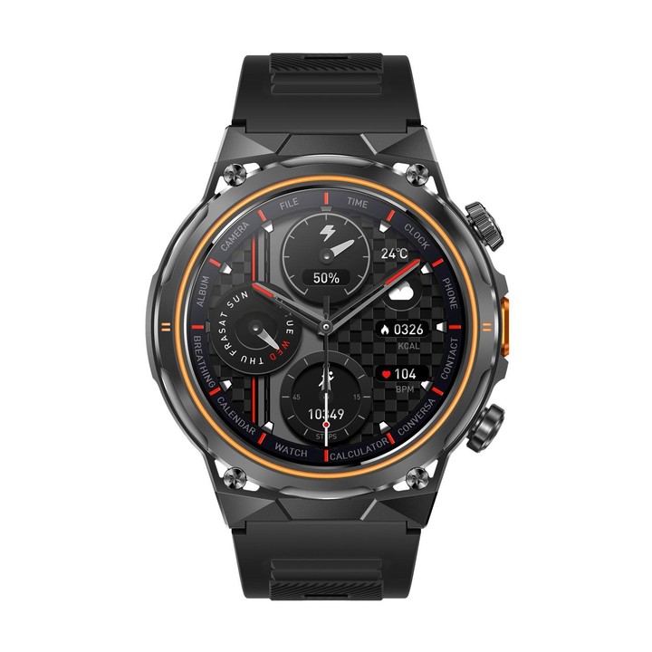 AK81 BT Call Smart Watch, Support Blood Pressure / Heart Rate / Sports Health Monitoring Fitness Tracker(Black Silicone)