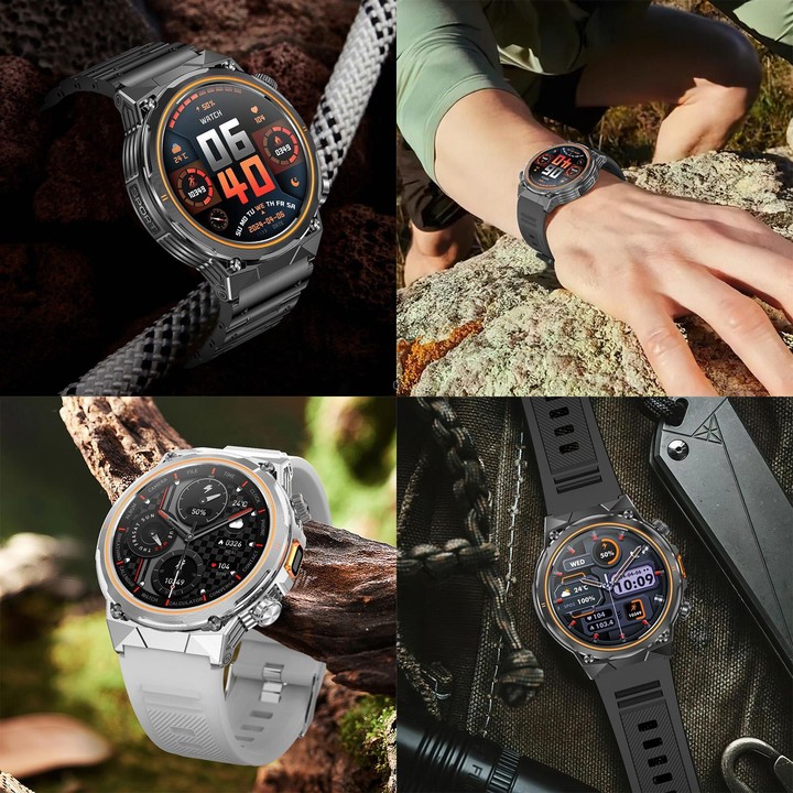 AK81 BT Call Smart Watch, Support Blood Pressure / Heart Rate / Sports Health Monitoring Fitness Tracker(Black Silicone)