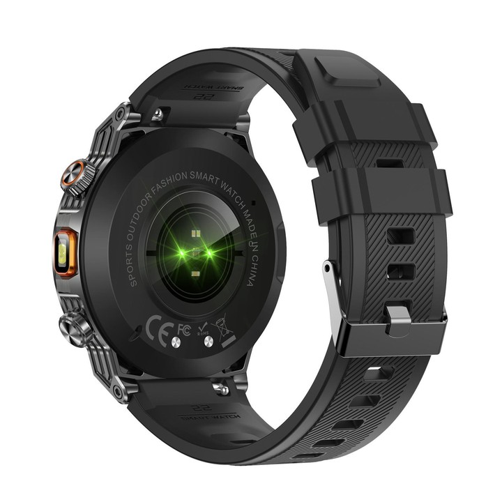 AK81 BT Call Smart Watch, Support Blood Pressure / Heart Rate / Sports Health Monitoring Fitness Tracker(Black Silicone)