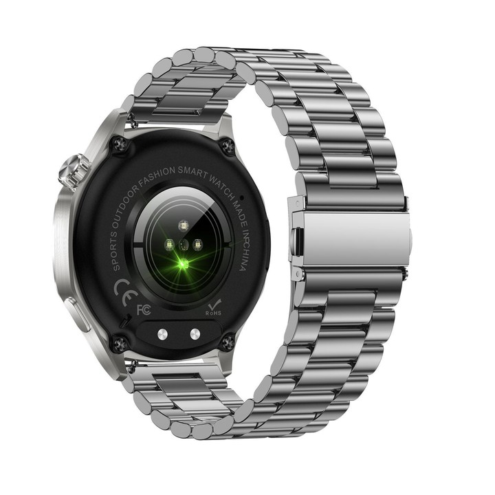 AK83 BT Call Smart Watch, Support Blood Pressure / Heart Rate / Sports Health Monitoring Fitness Tracker(Steel 3-Bead Steel)