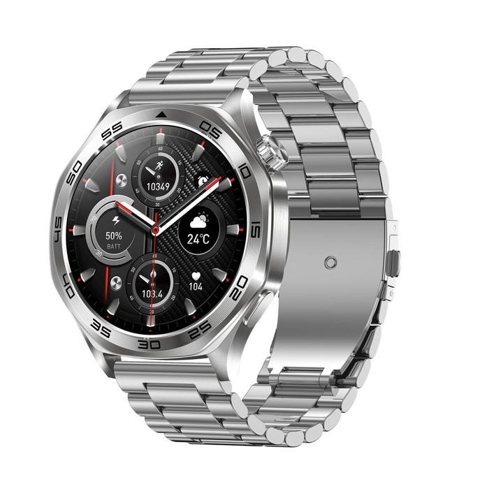 AK83 BT Call Smart Watch, Support Blood Pressure / Heart Rate / Sports Health Monitoring Fitness Tracker(Steel 3-Bead Steel)