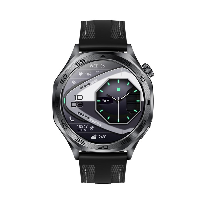 AK83 BT Call Smart Watch, Support Blood Pressure / Heart Rate / Sports Health Monitoring Fitness Tracker(Black Braid Silicone)
