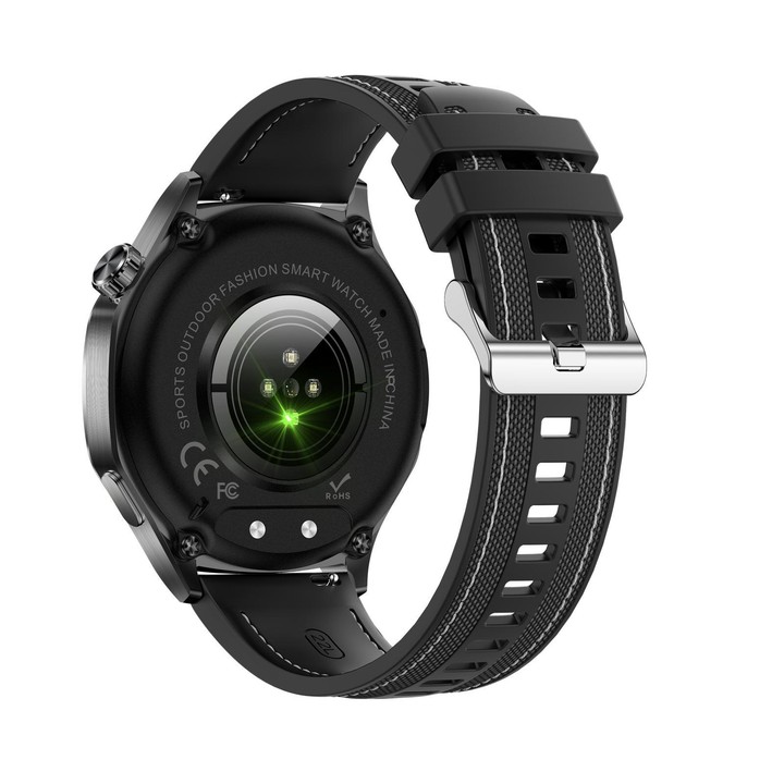 AK83 BT Call Smart Watch, Support Blood Pressure / Heart Rate / Sports Health Monitoring Fitness Tracker(Black Braid Silicone)