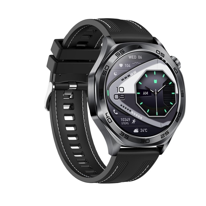 AK83 BT Call Smart Watch, Support Blood Pressure / Heart Rate / Sports Health Monitoring Fitness Tracker(Black Braid Silicone)