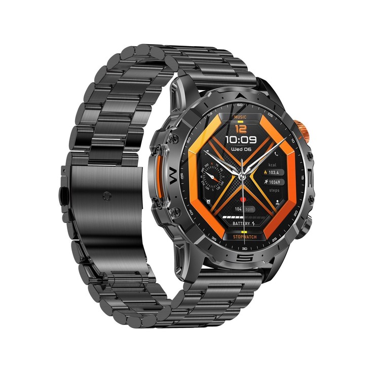 BH11 4G LTE Android 8.1 Smart Watch, 2GB+16GB, Unisoc 8541 Quad Core, Support Heart Rate / Blood Oxygen(Black Steel)