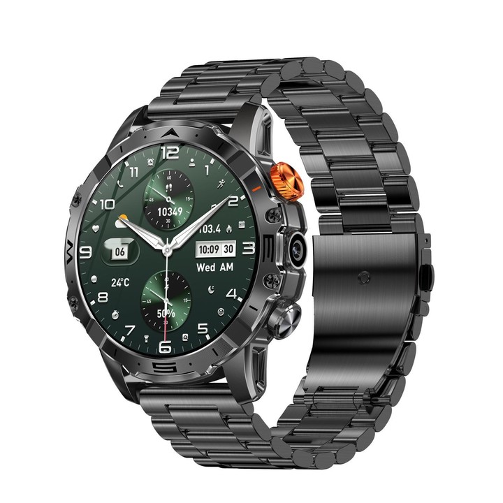BH11 4G LTE Android 8.1 Smart Watch, 2GB+16GB, Unisoc 8541 Quad Core, Support Heart Rate / Blood Oxygen(Black Steel)