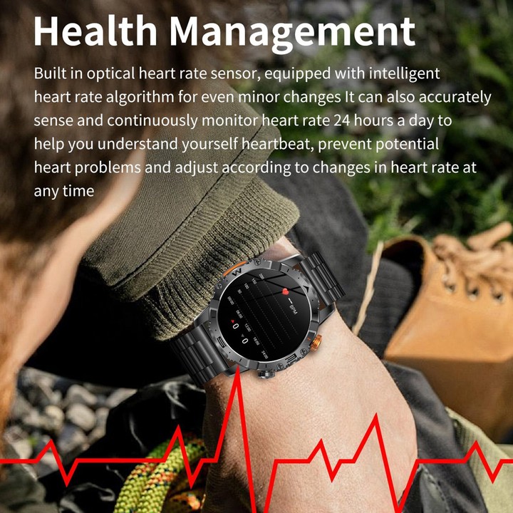 BH11 4G LTE Android 8.1 Smart Watch, 2GB+16GB, Unisoc 8541 Quad Core, Support Heart Rate / Blood Oxygen(Black Steel)